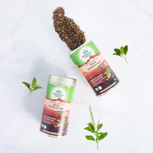Organic India Tulsi Masala Chai Powder Tin