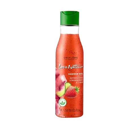 Oriflame Sweden Love Nature Exfoliating Shower Gel Strawberry & Lime