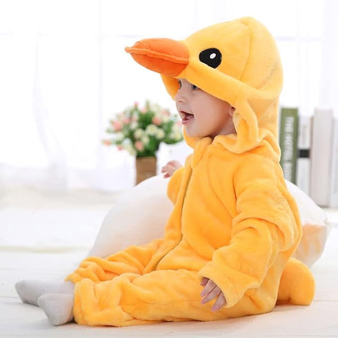 BRANDONN Unisex Baby Flannel Jumpsuit Pan