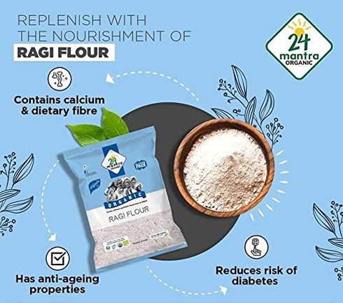 24 Mantra Organic Ragi Flour 500g