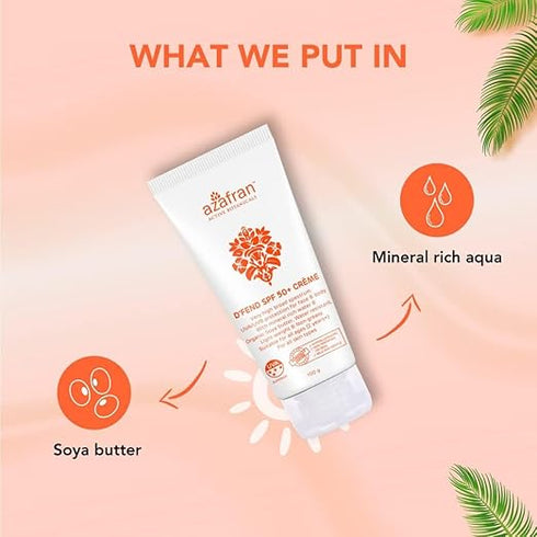Azafran Organics D'fend SPF 50 Sunscreen