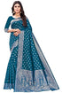 Vasthrlay Banarasi Kanjivaram Wedding Paithani Saree With Blouse Piece