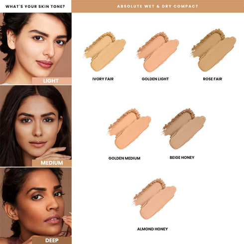 Lakme Absolute White Intense Wet & Dry Compact | Rose Fair