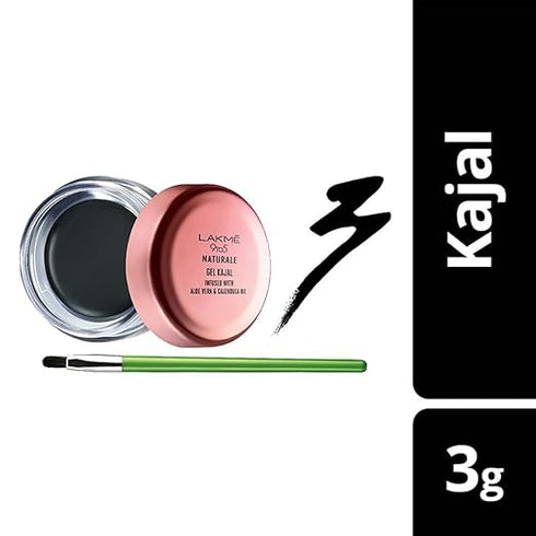 Lakme 9To5 Naturale Gel Kajal | Black