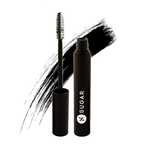 Sugar Cosmetics Lash Mob Limitless Mascara01 Black With A Bang | BlackEye Lash Protection Black Highly Pigmented.