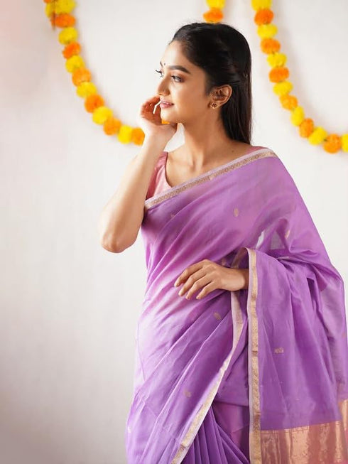 Vasthrlay Banarasi Unstitched Saree