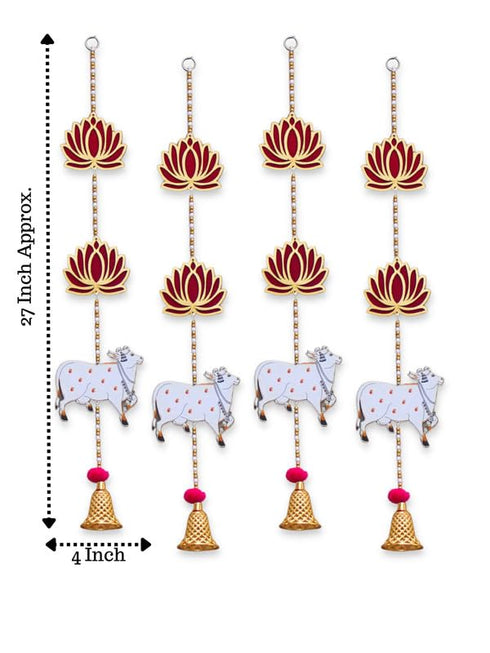 Lotus with Pichwai Cow Wall and Door Hanging