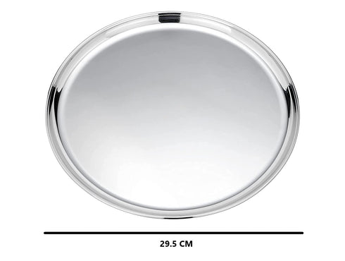 Stainless Steel Dinner Plate Set of 4 Pieces 29.5 cm