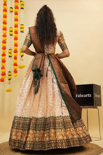 Vasthrlay Traditional South Indian Semi Stitch Half Saree