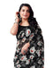 Vasthrlay Georgette Sequence Unstitched Black Saree