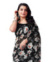 Vasthrlay Georgette Sequence Unstitched Black Saree