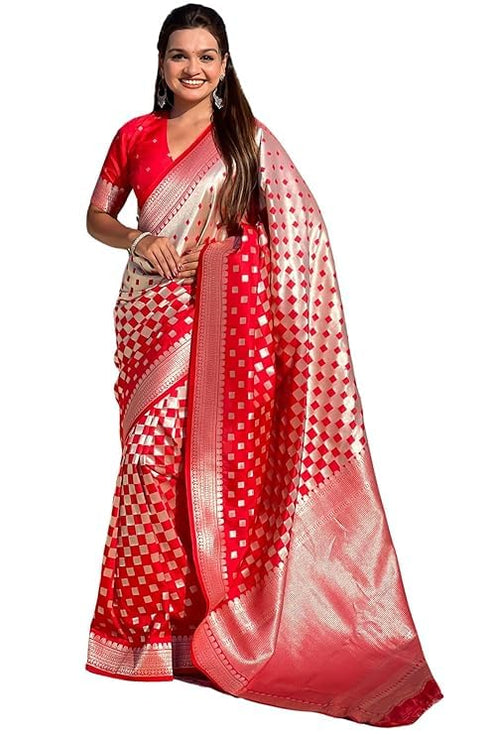 Vasthrlay Banarasi Unstitched Saree
