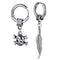M Men Style Men Gothic Skeleton Head Dangle Hoop Studs