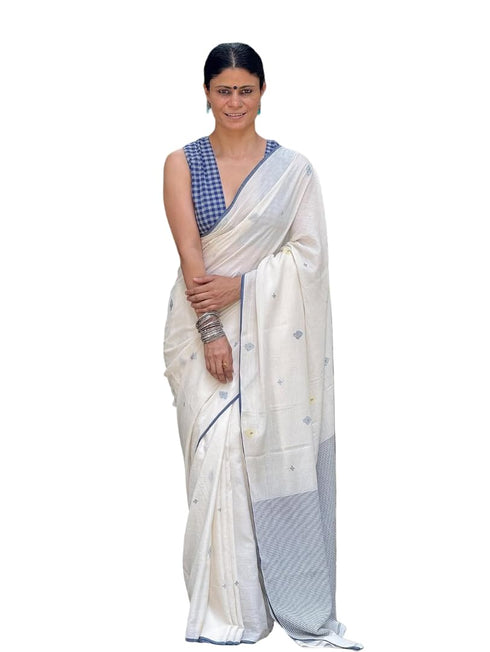 Vasthrlay Elegant Off White Contrast Lightweight
