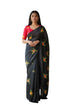 Vasthrlay Vichitra Embroidery Brown Black