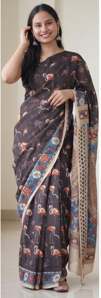 Vasthrlay Printed Flamingo Motifs Artistic