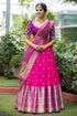 Vasthrlay Embellished Semi Stitched Lehenga Choli Pink Half Saree