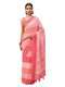 Vasthrlay Multicolour Floral Printed Georgette Saree With White Solid Georgette Unstitched Blouse