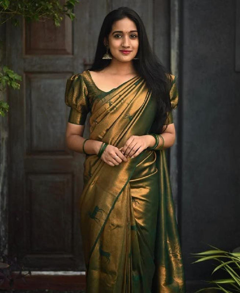 Vasthrlay Purple Banarasi Saree