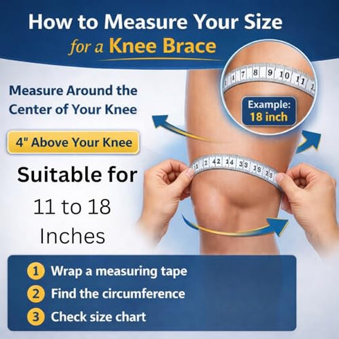 Open Patella Hinged Knee Immobilizer | Brace Knee Cap | Knee Belt Support for Joint Pain Relief Men and Women