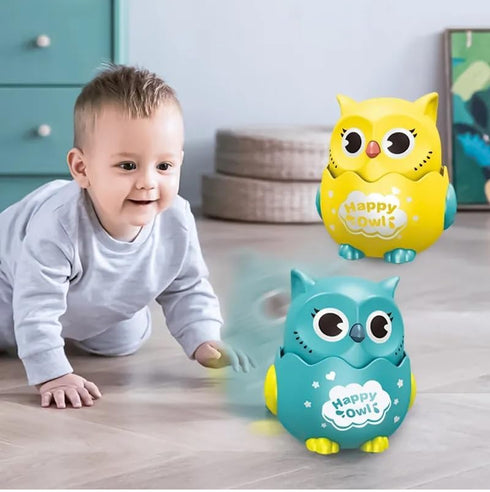 Press And Go Owl Car Toys For Boys And Girls Crawling Toys For Moving Dino Toy