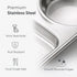 Stainless Steel 6 Compartment Plate Set of 6