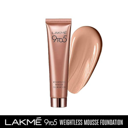 Lakme 9to5 Weightless Mousse Foundation | Bronzed Glow