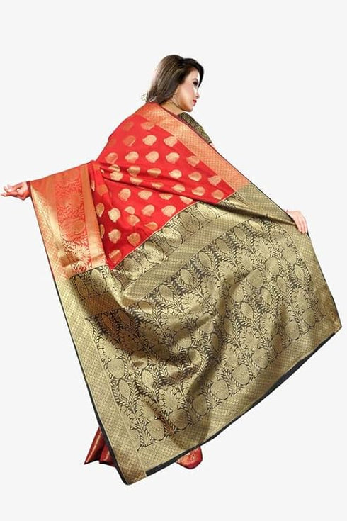 Vasthrlay Rich Red Black Ethnic Wear