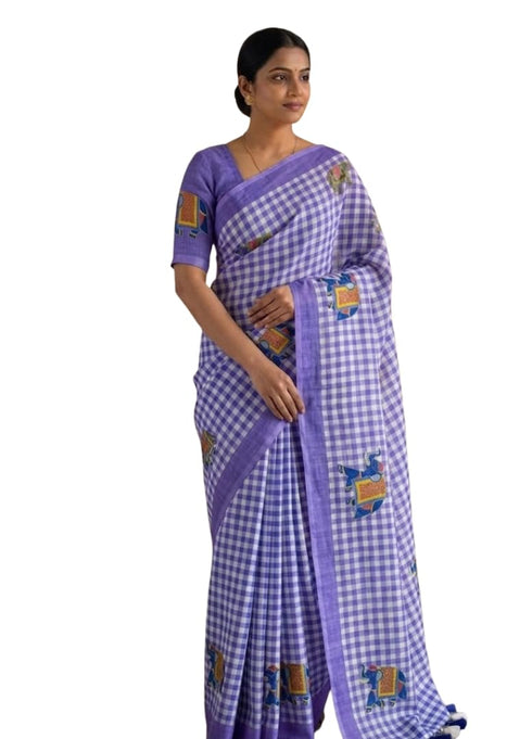 Vasthrlay Checked Digital Design Lightweight