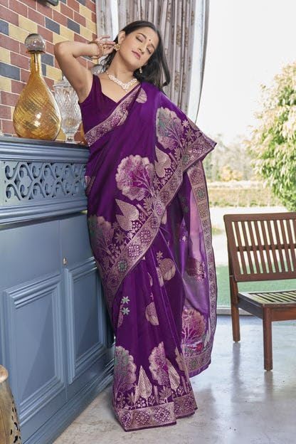 Vasthrlay Banarasi Traditional Unstitched Saree