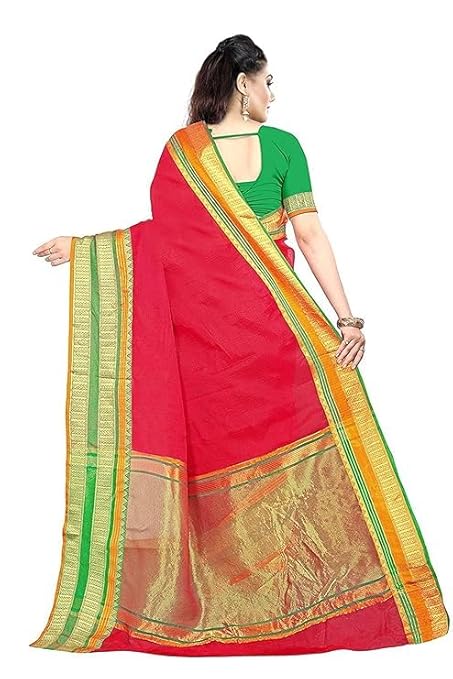 Vasthrlay Women's Cotton Premium Friendly Saree