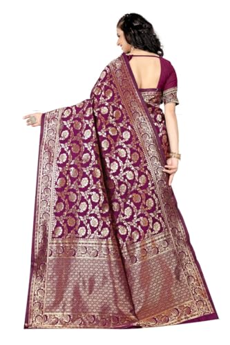 Vasthrlay Kanjivaram Banarasi Kanchipuram Wedding Saree With Blouse Piece