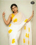 Vasthrlay White Yellow Floral Lightweight
