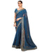 Vasthrlay Bandhani Embroidery Unstitched Rama Green Saree