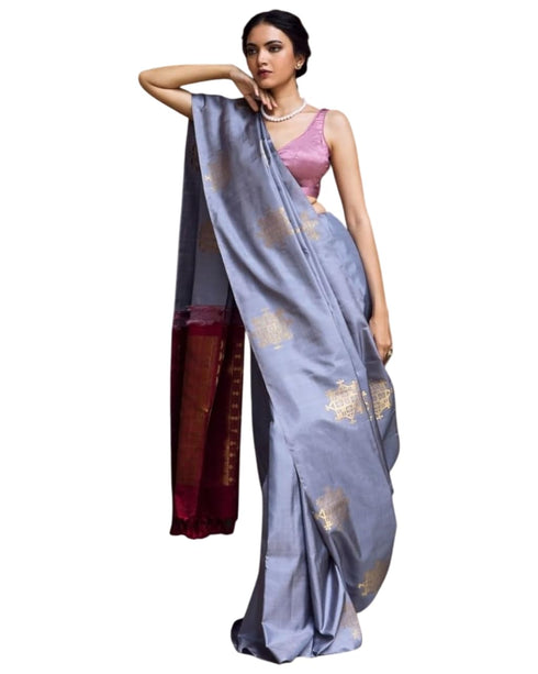 Vasthrlay Kanjivaram Unstitched Saree