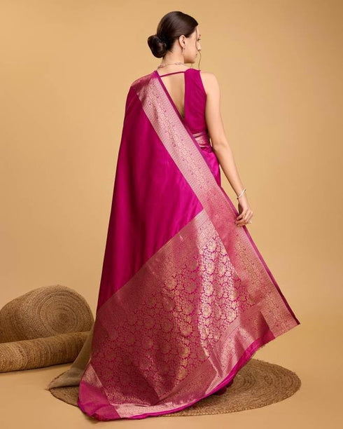 Vasthrlay Banarasi Traditional Unstitched Saree