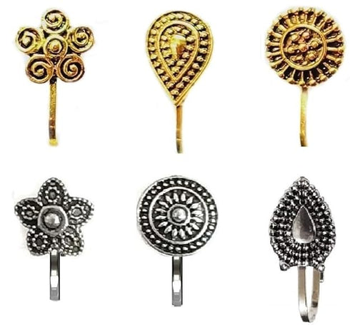 Vama Fashions Without Piercing Nosering Pressing Type Clip