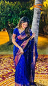 Vasthrlay Banarasi Kanjivaram Kanchipuram BS09 Saree With Blouse Piece