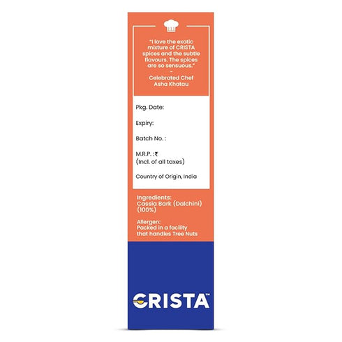 CRISTA Whole Dalchini Tubes | Pure Dalchini | Cinnamon Sticks