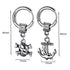 M Men Style Gothic Skeleton Head with Wheel Ship Anchor Ship Piercing Jewelry