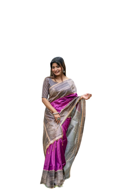 Vasthrlay Tussar Silk Saree