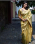 Vasthrlay Yellow Kanjivaram Wedding Saree