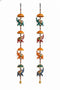 CDM Handcrafted Rajasthani Elephant & Umbrella Wall Hanging with Beads & Bell | 38 Inch | Set of 2