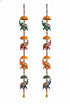 CDM Handcrafted Rajasthani Elephant & Umbrella Wall Hanging with Beads & Bell | 38 Inch | Set of 2