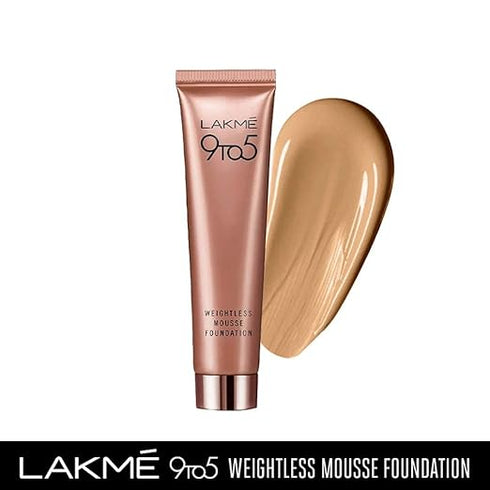 Lakme 9To5 Weightless Mousse Foundation | Honey Dew