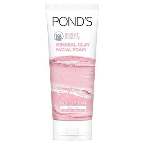 Ponds Bright Beauty Mineral Clay Vitamin B3 Oil Free Glow & Facial Foam
