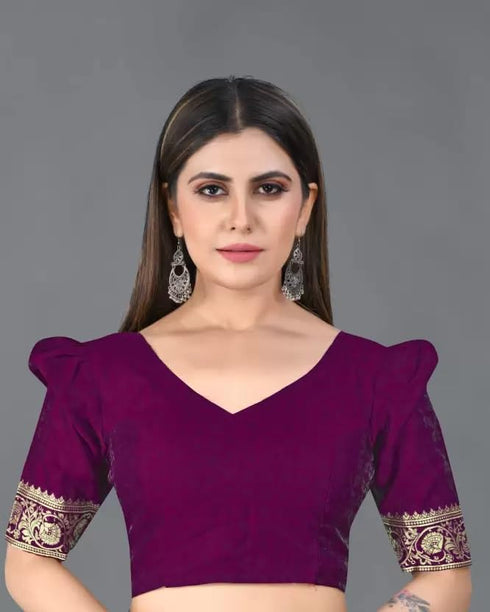 Vasthrlay Kanjivaram Unstitched Saree