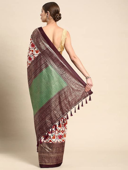Vasthrlay Chanderi Printed Unstitched Ethnic Wear