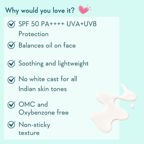 WishCare Niacinamide Oil Balance Fluid Sunscreen SPF 50 PA++++