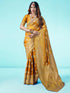 Vasthrlay Banarasi Jacquard Unstitched 3409s112n Turmeric